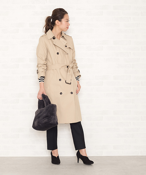 NATURAL BEAUTY BASIC（ナチュラルビューティーベーシック）の「2/60サキソニーパンツ（その他パンツ・レディース・ブラック/グレー系その他/グレー・SMALL/MEDIUM/LARGE/X-SMALL）」の8枚目の写真