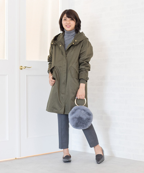 NATURAL BEAUTY BASIC（ナチュラルビューティーベーシック）の「2/60サキソニーパンツ（その他パンツ・レディース・ブラック/グレー系その他/グレー・SMALL/MEDIUM/LARGE/X-SMALL）」の11枚目の写真