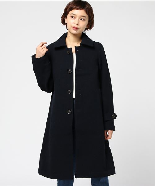 MARINERO（マリネロ）の「ドネガルツイード綾×やぶれ無地コート