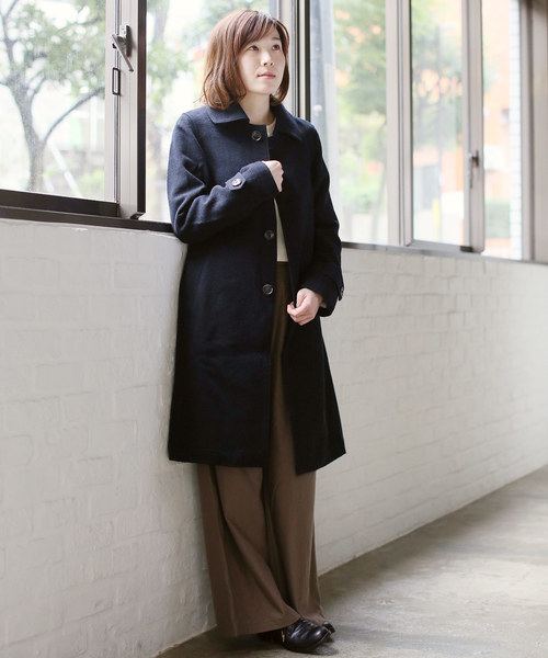 MARINERO（マリネロ）の「ドネガルツイード綾×やぶれ無地コート