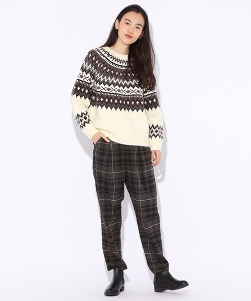 niko and...（ニコアンド）の「TRPUチェックテーパーパンツ（その他パンツ・レディース・グレー/アイボリー/チャコール・3/4）」の18枚目の写真