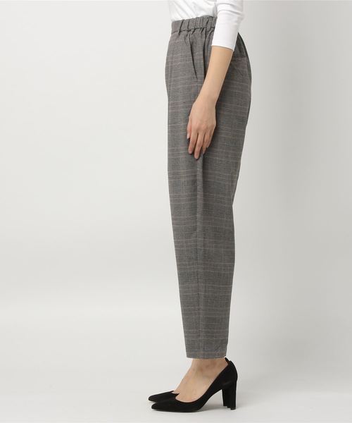 niko and...（ニコアンド）の「TRPUチェックテーパーパンツ（その他パンツ・レディース・グレー/アイボリー/チャコール・3/4）」の4枚目の写真