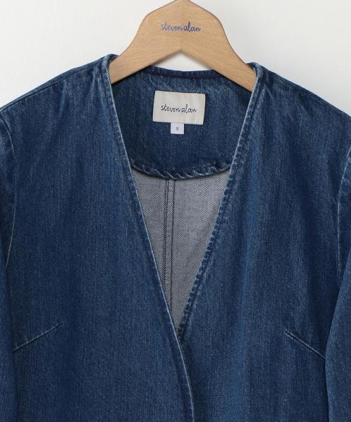 Steven Alan（スティーブンアラン）の「＜Steven Alan＞DENIM ENGINEER JACKET/ジャケット о（デニムジャケット・レディース・オフホワイト/コバルトブルー・MEDIUM/SMALL）」の10枚目の写真