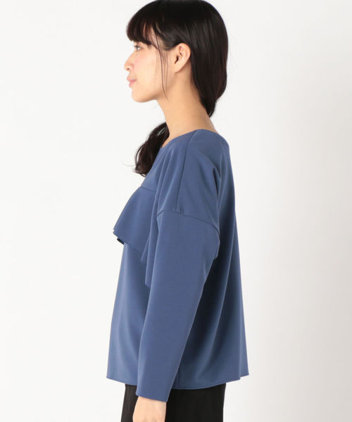 SHIPS(シップス)の「フリルドルマンプルオーバー(Tシャツ/カットソー・レディース・オフホワイト/ブルー・ONE SIZE)」の4枚目の写真