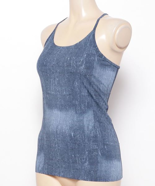 BAYFLOW（ベイフロー）の「BAYFLOW／【DANSKIN(ダンスキン）】SKキャミ（キャミソール・レディース・グレー/インディゴブルー・MEDIUM/LARGE）」の4枚目の写真