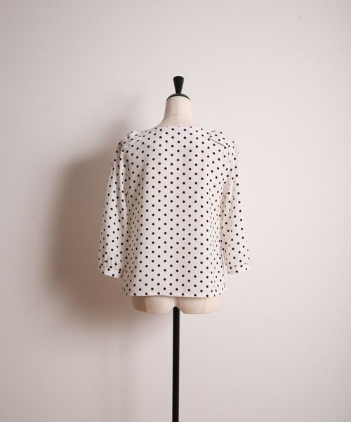 tocco closet（トッコ　クローゼット）の「肩リボンつきハートネックブラウス（シャツ/ブラウス・レディース・ライトグレー/オフホワイト/ブラック/ホワイト/ラベンダー/ピンクベージュ/ミント・M）」の21枚目の写真