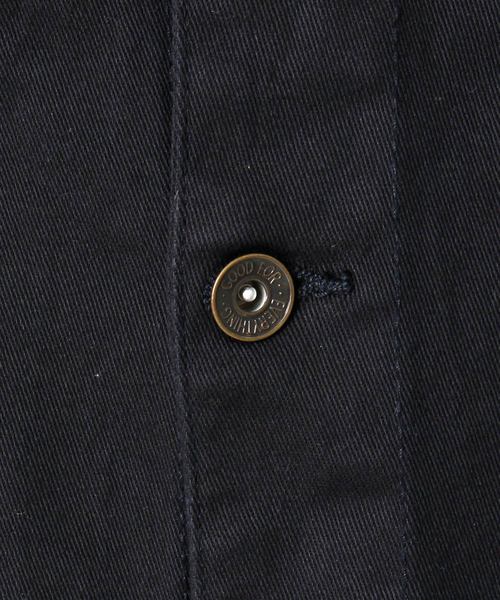 TopIsm（トップイズム）の「ストレッチ コットンツイル トラッカージャケット（デニムジャケット・メンズ・ブラック/カーキ/グレー/ホワイト/ベージュ・L/LL/M）」の10枚目の写真