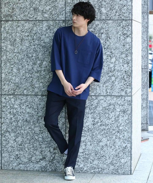 JUNRED（ジュンレッド）の「シャインカットツイルカットソー（Tシャツ/カットソー・メンズ・ホワイト/キャメル/グリーン/ネイビー・L/M/LL）」の10枚目の写真