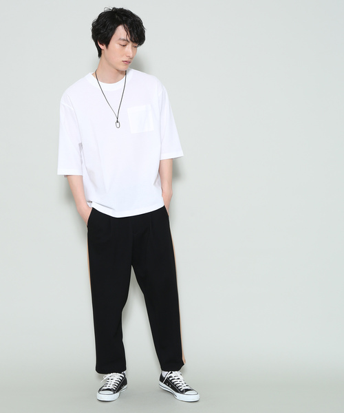 JUNRED（ジュンレッド）の「シャインカットツイルカットソー（Tシャツ/カットソー・メンズ・ホワイト/キャメル/グリーン/ネイビー・L/M/LL）」の9枚目の写真