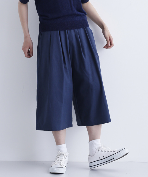 MERLOT(メルロー)の「コットンリネンハーフパンツ2716(その他パンツ・レディース・ブルー/ブラウン/ブラック・FREE)」の1枚目の写真