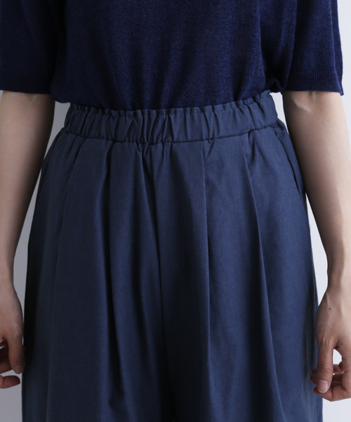 MERLOT(メルロー)の「コットンリネンハーフパンツ2716(その他パンツ・レディース・ブルー/ブラウン/ブラック・FREE)」の9枚目の写真