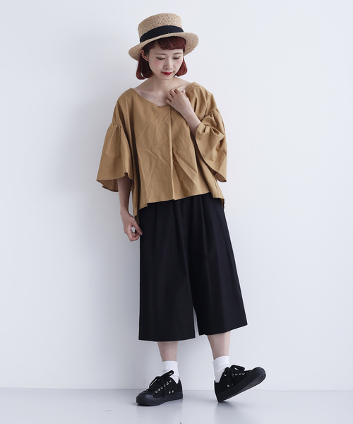 MERLOT(メルロー)の「コットンリネンハーフパンツ2716(その他パンツ・レディース・ブルー/ブラウン/ブラック・FREE)」の17枚目の写真