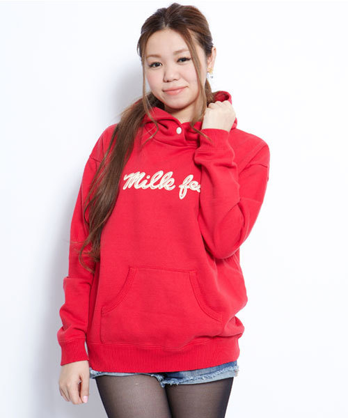 MILKFED.（ミルクフェド）の「SWEAT BIG HOODY "ICING"（パーカー・レディース・アッシュ/ネイビー/イエロー/レッド・SMALL/MEDIUM）」の4枚目の写真