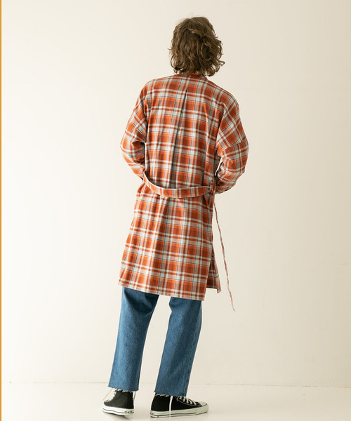 Name. / コート/O/コットン/ORN/チェック/NMC0-17AW-004 Name.（ネーム）の「【Name.】ドビーチェックジップコート / NMCO-17AW