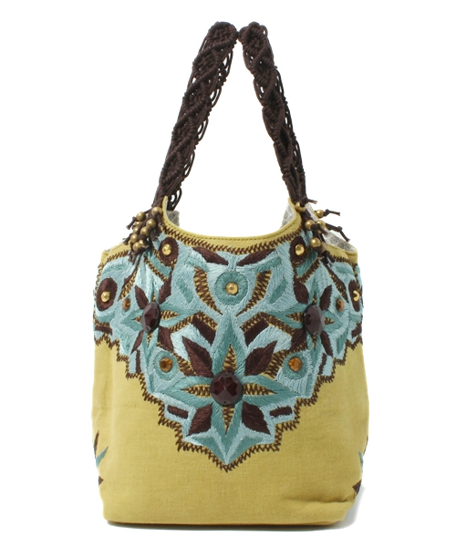 GALLARDAGALANTE（ガリャルダガランテ）の「【IMAYIN】BAG（ショルダーバッグ・レディース・キャメル/ターコイズブルー・FREE）」の2枚目の写真