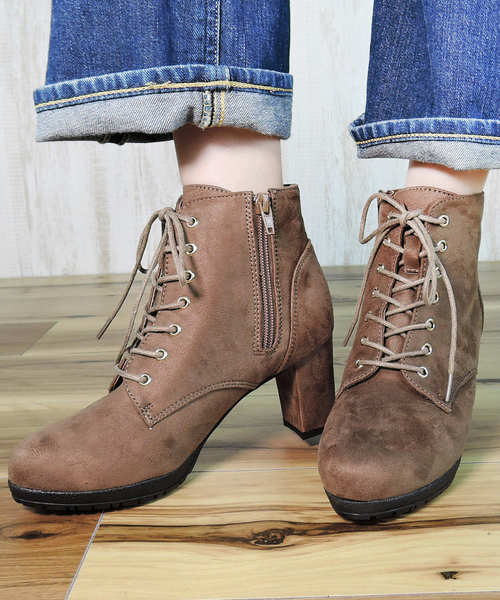 minia（ミニア）の「レースアップショートブーツ [ minia ]（ブーツ・レディース・ブラック/ブラック系その他/グレー/ブラウン/ダークブラウン/ブラック系その他2・S/M/L/LL）」の6枚目の写真