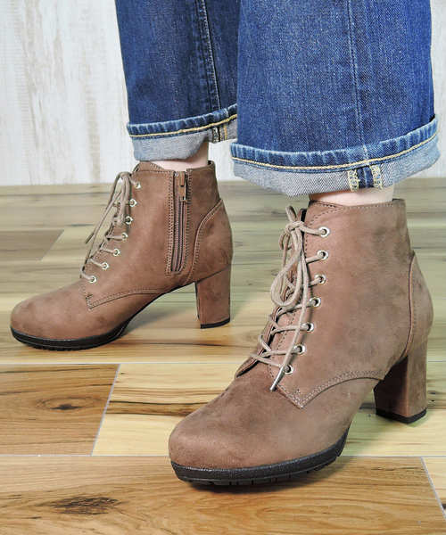 minia（ミニア）の「レースアップショートブーツ [ minia ]（ブーツ・レディース・ブラック/ブラック系その他/グレー/ブラウン/ダークブラウン/ブラック系その他2・S/M/L/LL）」の8枚目の写真