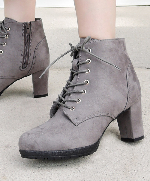 minia（ミニア）の「レースアップショートブーツ [ minia ]（ブーツ・レディース・ブラック/ブラック系その他/グレー/ブラウン/ダークブラウン/ブラック系その他2・S/M/L/LL）」の10枚目の写真