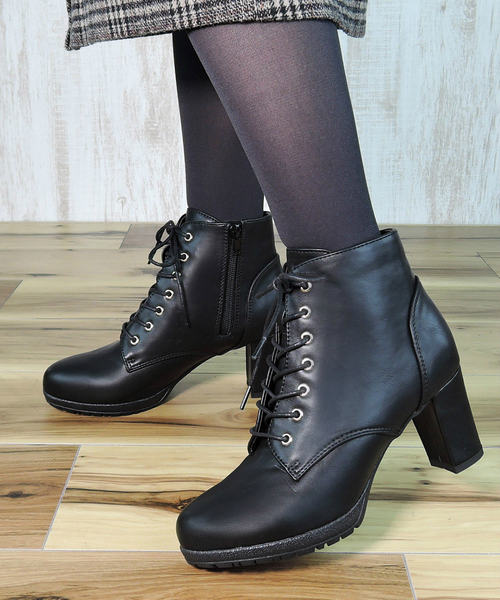 minia（ミニア）の「レースアップショートブーツ [ minia ]（ブーツ・レディース・ブラック/ブラック系その他/グレー/ブラウン/ダークブラウン/ブラック系その他2・S/M/L/LL）」の17枚目の写真