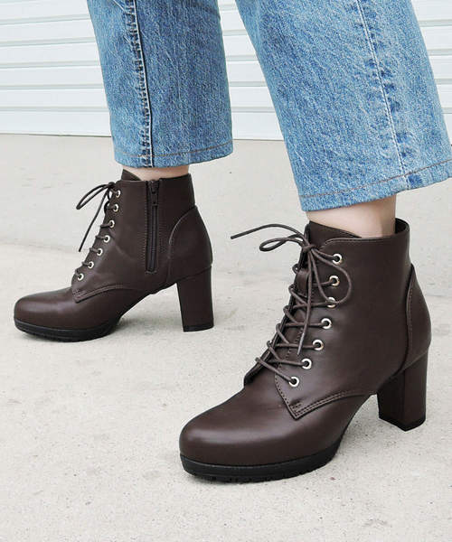 minia（ミニア）の「レースアップショートブーツ [ minia ]（ブーツ・レディース・ブラック/ブラック系その他/グレー/ブラウン/ダークブラウン/ブラック系その他2・S/M/L/LL）」の16枚目の写真