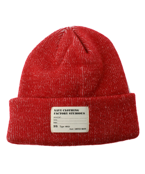 WEGO（ウィゴー）の「WEGO/ミックスリブパッチキャップ（ニットキャップ/ビーニー・メンズ・ブラック/杢グレー/グリーン/ブルー/レッド・FREE）」の5枚目の写真