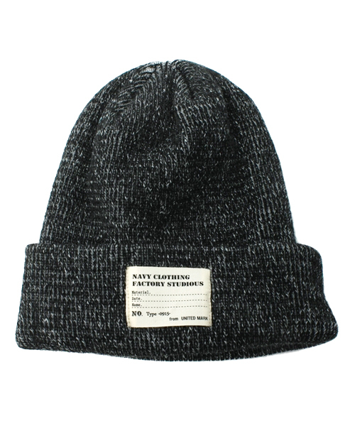 WEGO（ウィゴー）の「WEGO/ミックスリブパッチキャップ（ニットキャップ/ビーニー・メンズ・ブラック/杢グレー/グリーン/ブルー/レッド・FREE）」の2枚目の写真