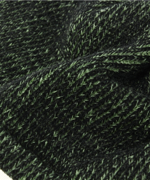 WEGO（ウィゴー）の「WEGO/ミックスリブパッチキャップ（ニットキャップ/ビーニー・メンズ・ブラック/杢グレー/グリーン/ブルー/レッド・FREE）」の8枚目の写真