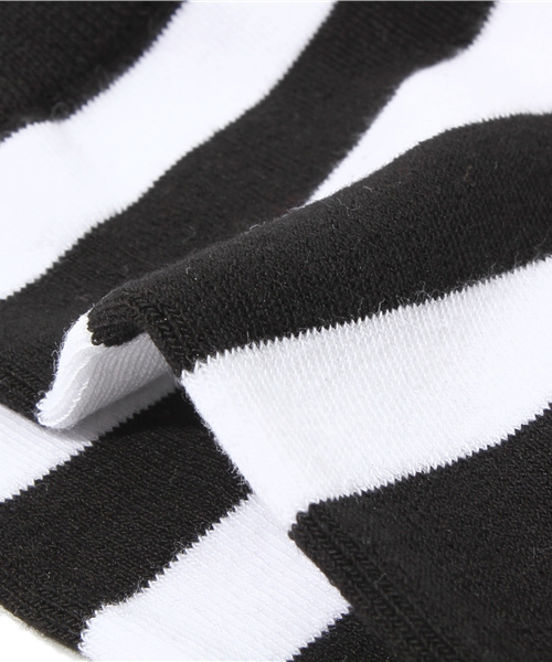 WEGO（ウィゴー）の「WEGO/ラインニーハイソックス（ソックス/靴下・レディース・ホワイト/ブラック・FREE）」の5枚目の写真