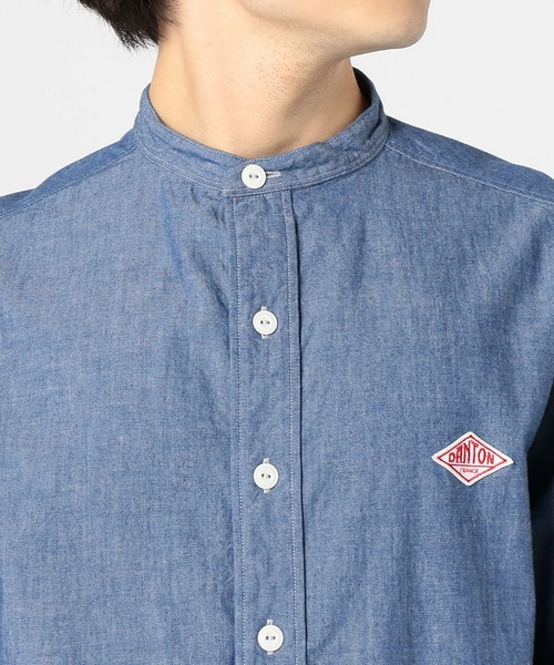 DANTON（ダントン）の「【DANTON/ダントン】インディゴバンドカラーJD-3607COC（シャツ/ブラウス・メンズ・インディゴブルー・42/38/40）」の5枚目の写真
