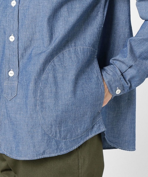 DANTON（ダントン）の「【DANTON/ダントン】インディゴバンドカラーJD-3607COC（シャツ/ブラウス・メンズ・インディゴブルー・42/38/40）」の6枚目の写真