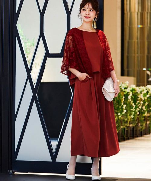 Fashion Letter（ファッションレター）の「セットアップ結婚式パンツドレス（パンツドレス・レディース・ブラック/ネイビー/グレー/ボルドー・M）」の4枚目の写真