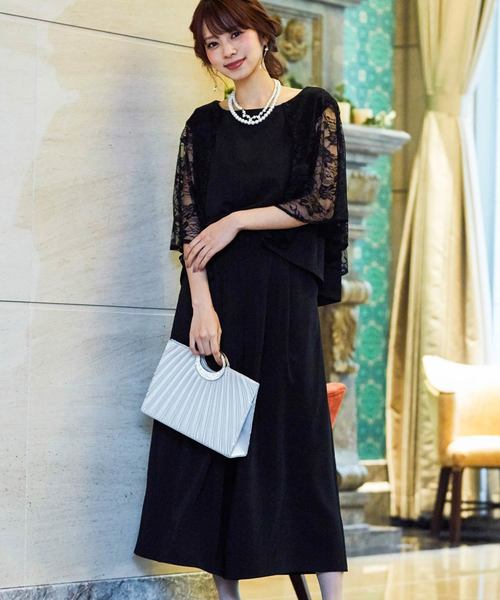 Fashion Letter（ファッションレター）の「セットアップ結婚式パンツドレス（パンツドレス・レディース・ブラック/ネイビー/グレー/ボルドー・M）」の2枚目の写真