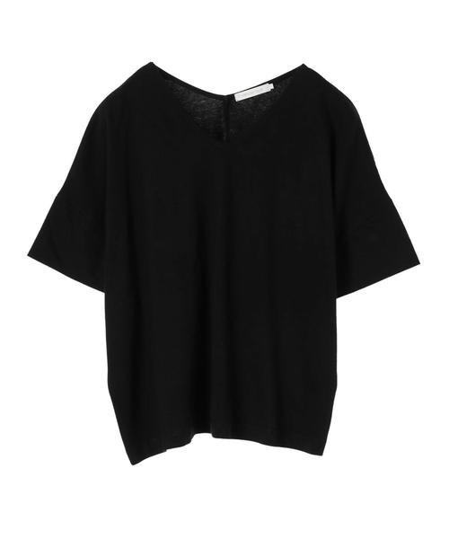 AMERICAN HOLIC(アメリカンホリック)の「両Vネックボックスプルオーバー*(Tシャツ/カットソー・レディース・オフホワイト/キャメル/ブラック/グリーン/パープル・M/L)」の19枚目の写真