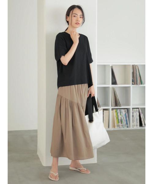 AMERICAN HOLIC(アメリカンホリック)の「両Vネックボックスプルオーバー*(Tシャツ/カットソー・レディース・オフホワイト/キャメル/ブラック/グリーン/パープル・M/L)」の14枚目の写真