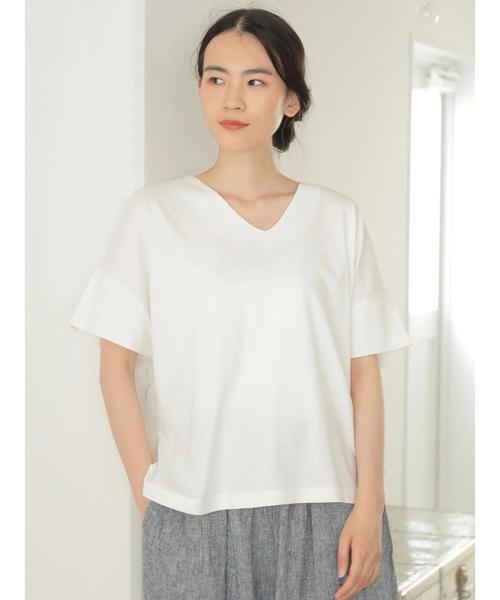 AMERICAN HOLIC(アメリカンホリック)の「両Vネックボックスプルオーバー*(Tシャツ/カットソー・レディース・オフホワイト/キャメル/ブラック/グリーン/パープル・M/L)」の12枚目の写真