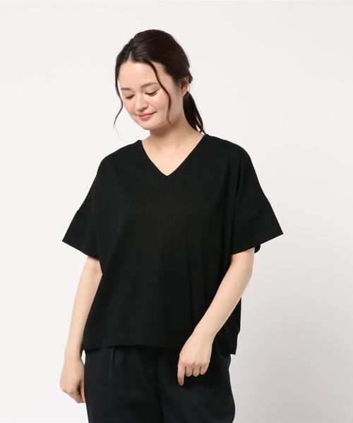 AMERICAN HOLIC(アメリカンホリック)の「両Vネックボックスプルオーバー*(Tシャツ/カットソー・レディース・オフホワイト/キャメル/ブラック/グリーン/パープル・M/L)」の21枚目の写真