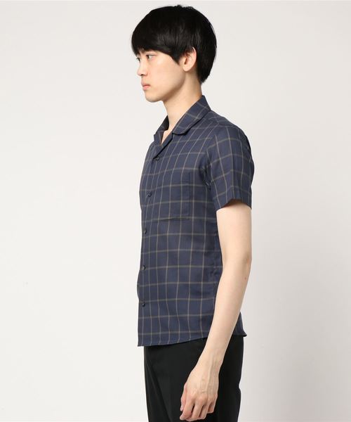 EDIFICE（エディフィス）の「マルチパターン チェック オープンカラー