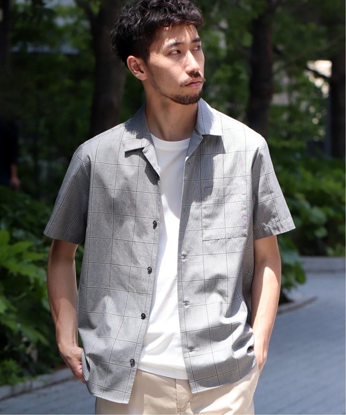 EDIFICE（エディフィス）の「マルチパターン チェック オープンカラー シャツ（シャツ/ブラウス・メンズ・ブラウン/ネイビー/チャコールグレー・LARGE/SMALL/MEDIUM/X-LARGE）」の2枚目の写真