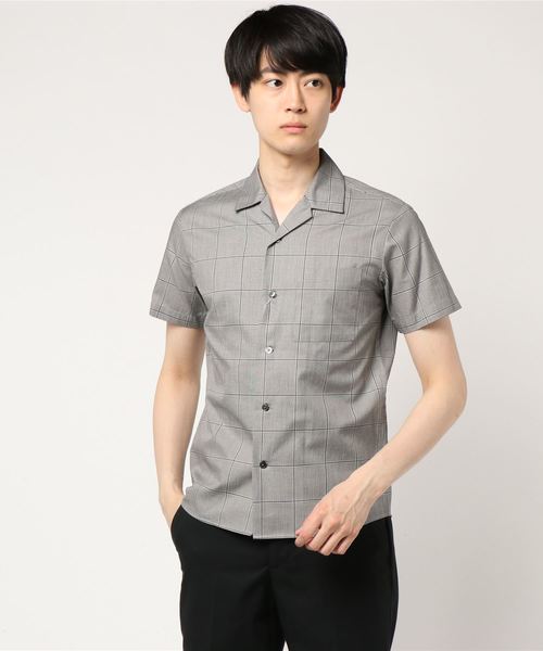 EDIFICE（エディフィス）の「マルチパターン チェック オープンカラー シャツ（シャツ/ブラウス・メンズ・ブラウン/ネイビー/チャコールグレー・LARGE/SMALL/MEDIUM/X-LARGE）」の6枚目の写真