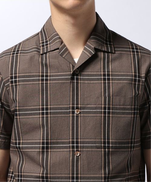 EDIFICE（エディフィス）の「マルチパターン チェック オープンカラー シャツ（シャツ/ブラウス・メンズ・ブラウン/ネイビー/チャコールグレー・LARGE/SMALL/MEDIUM/X-LARGE）」の11枚目の写真
