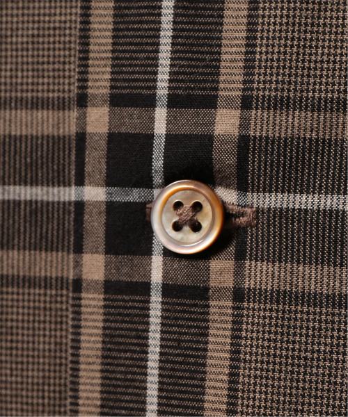 EDIFICE（エディフィス）の「マルチパターン チェック オープンカラー シャツ（シャツ/ブラウス・メンズ・ブラウン/ネイビー/チャコールグレー・LARGE/SMALL/MEDIUM/X-LARGE）」の15枚目の写真