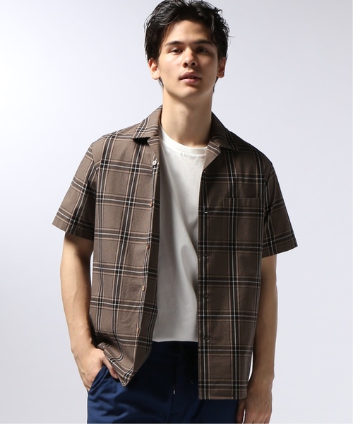 EDIFICE（エディフィス）の「マルチパターン チェック オープンカラー シャツ（シャツ/ブラウス・メンズ・ブラウン/ネイビー/チャコールグレー・LARGE/SMALL/MEDIUM/X-LARGE）」の20枚目の写真