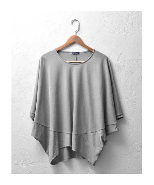 MinoriTY(マイノリティ)の「ドルマンワードドレープTシャツ(Tシャツ/カットソー・メンズ・ホワイト/ブラック/グレー/テラコッタ・FREE)」の17枚目の写真