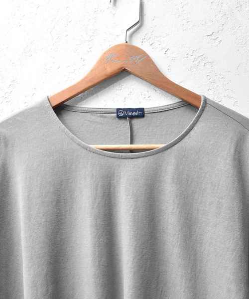 MinoriTY(マイノリティ)の「ドルマンワードドレープTシャツ(Tシャツ/カットソー・メンズ・ホワイト/ブラック/グレー/テラコッタ・FREE)」の19枚目の写真