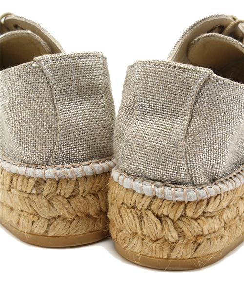 NANO universe（ナノユニバース）の「GAIMO/レースアップ厚底エスパ（サンダル・レディース・シャンパン・36/37/38）」の7枚目の写真