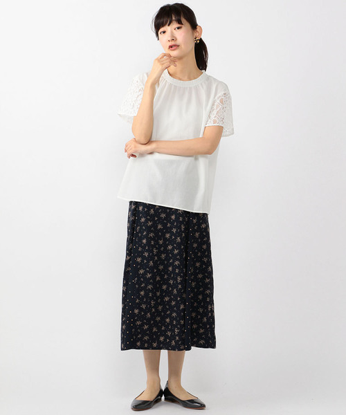 Petit Honfleur（プチオンフルール）の「パッチワークスカート（スカート・レディース・ネイビー/ブラウン/ブラック・L size/M size）」の12枚目の写真