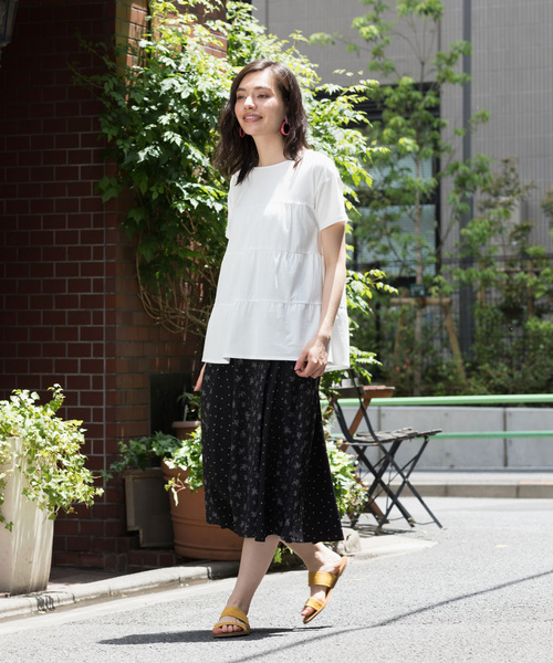 Petit Honfleur（プチオンフルール）の「パッチワークスカート（スカート・レディース・ネイビー/ブラウン/ブラック・L size/M size）」の13枚目の写真