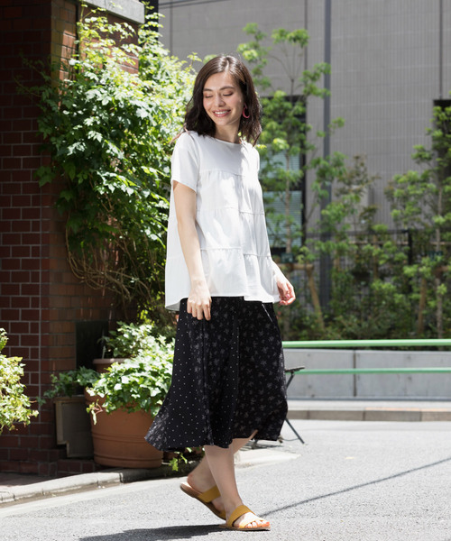 Petit Honfleur（プチオンフルール）の「パッチワークスカート（スカート・レディース・ネイビー/ブラウン/ブラック・L size/M size）」の14枚目の写真