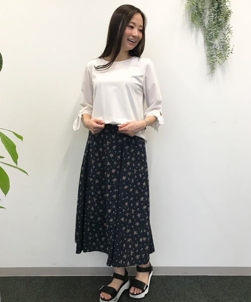 Petit Honfleur（プチオンフルール）の「パッチワークスカート（スカート・レディース・ネイビー/ブラウン/ブラック・L size/M size）」の18枚目の写真