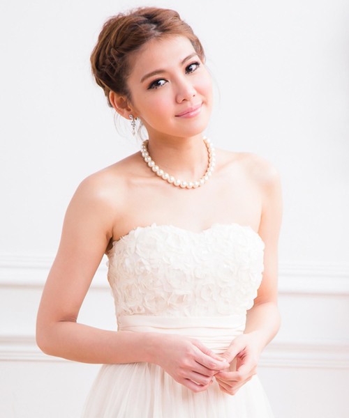 花模様ベアトップロングドレス 結婚式 お呼ばれワンピース ドレス ワンピース ドレス パーティードレス ドレス Cinderella シンデレラ のファッション セール 大注目 ドレス